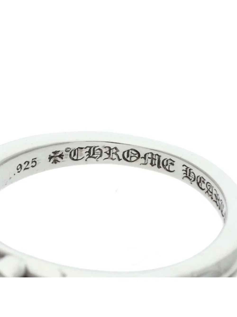 Chrome Hearts Baby P D Classic Dagger Pave Diamond Silver Ring